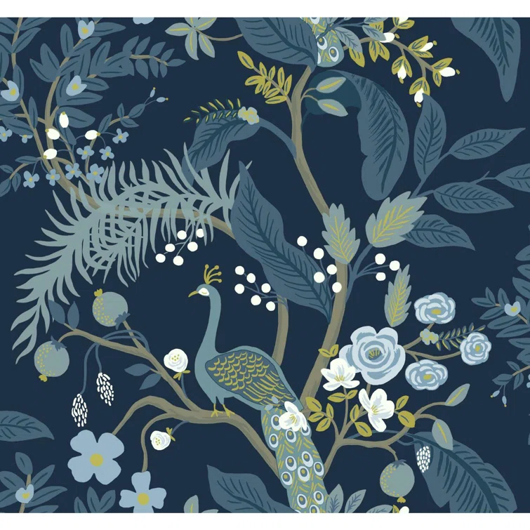 Rifle Paper Co. Peacock 27' x 27" Wallpaper Roll