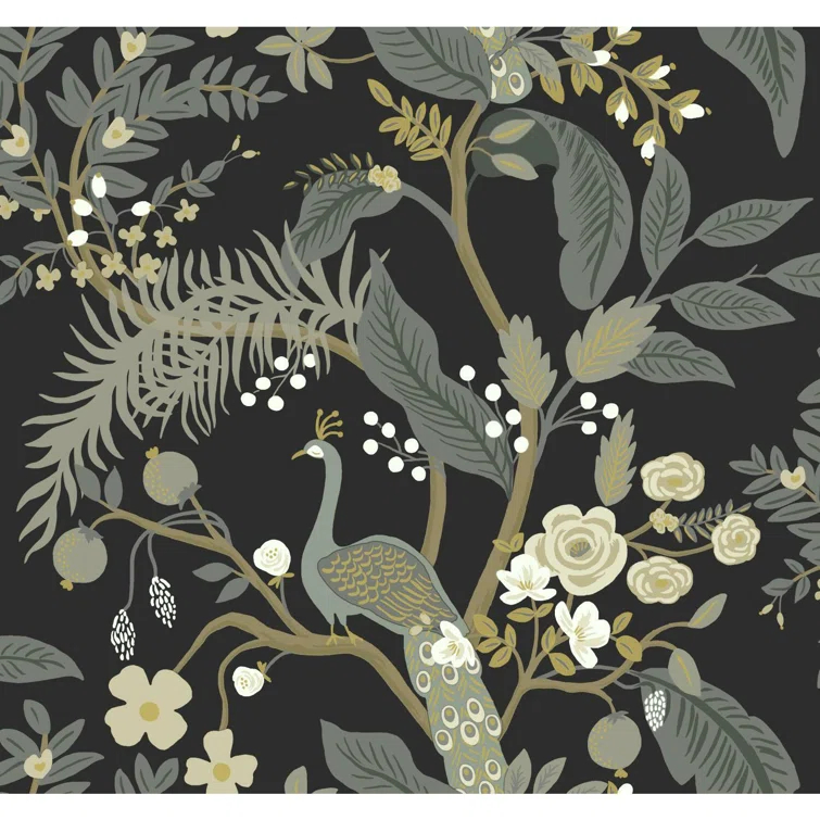 Rifle Paper Co. Peacock 27' x 27" Wallpaper Roll