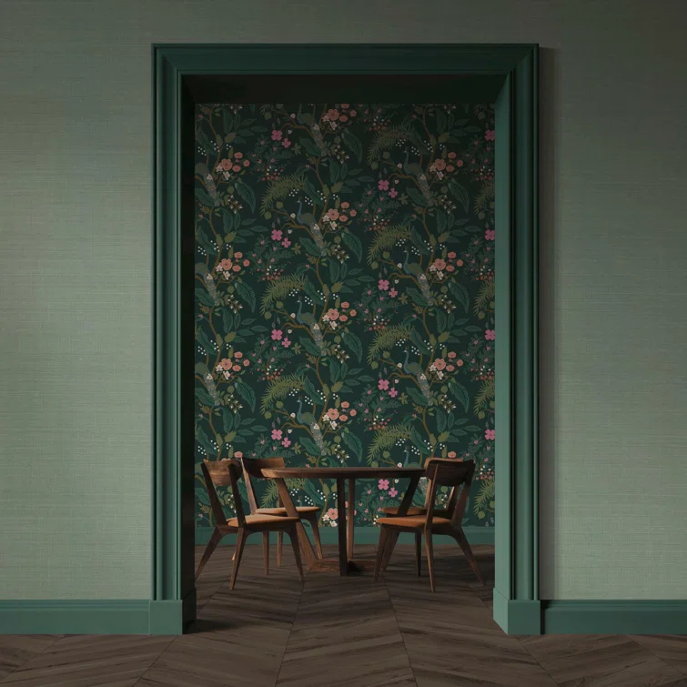 Rifle Paper Co. Peacock 27' x 27" Wallpaper Roll