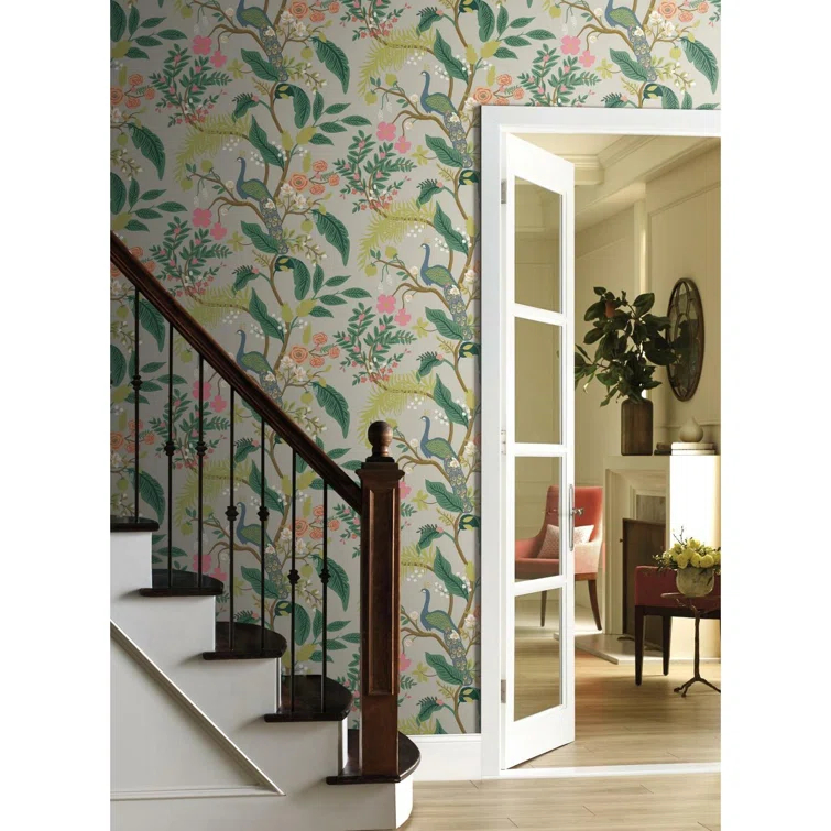 Rifle Paper Co. Peacock 27' x 27" Wallpaper Roll