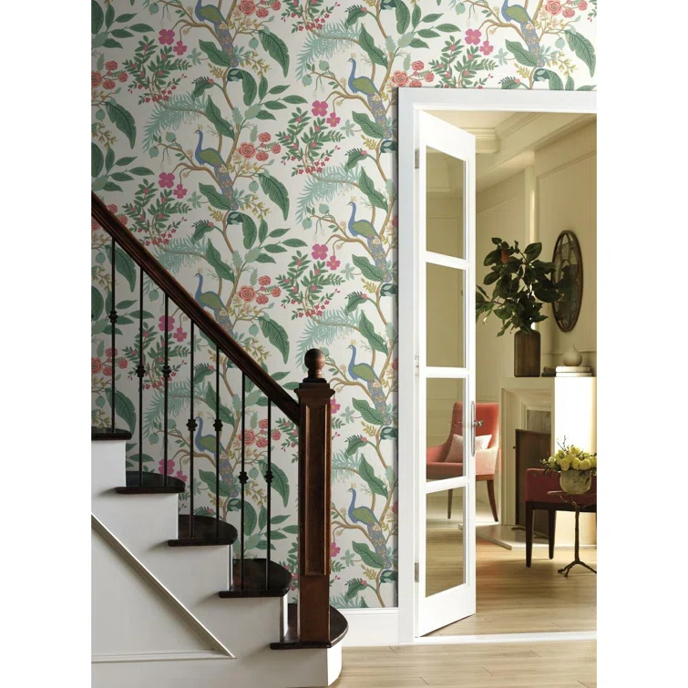 Rifle Paper Co. Peacock 27' x 27" Wallpaper Roll