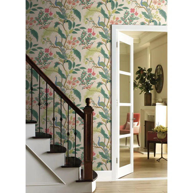 Rifle Paper Co. Peacock 27' x 27" Wallpaper Roll