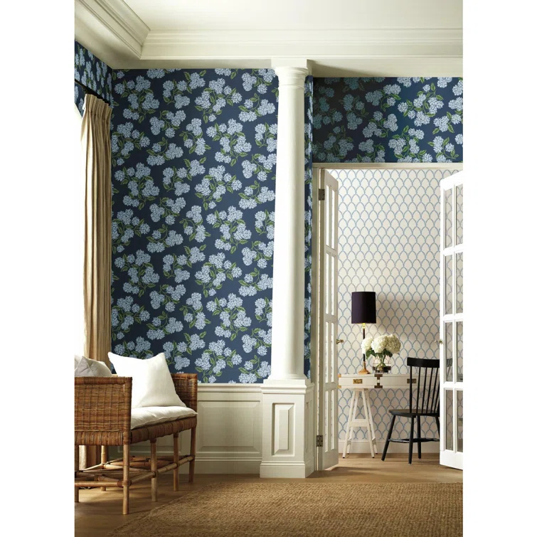 Rifle Paper Co. Hydrangea 27' x 27" Wallpaper