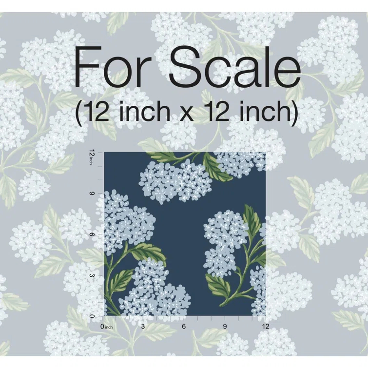 Rifle Paper Co. Hydrangea 27' x 27" Wallpaper