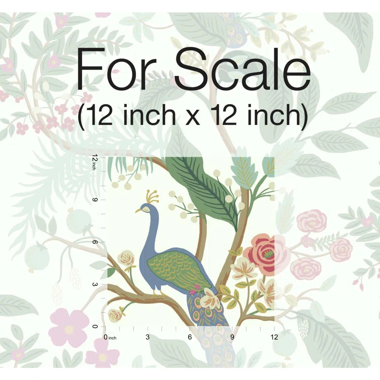 Rifle Paper Co. Peacock 27' x 27" Wallpaper Roll