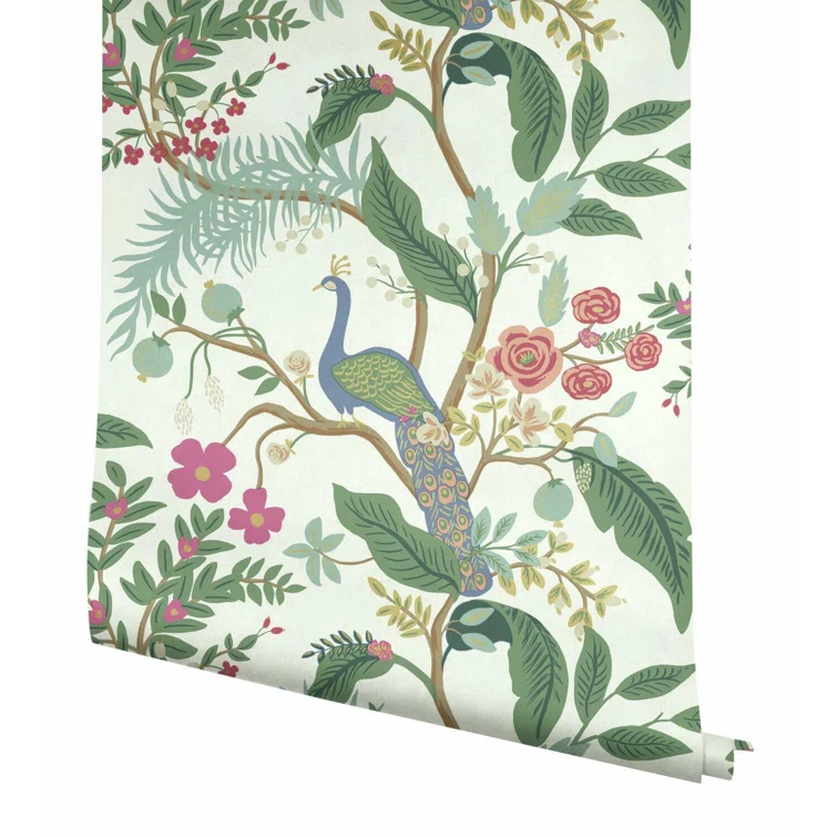 Rifle Paper Co. Peacock 27' x 27" Wallpaper Roll
