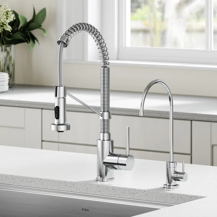 KRAUS Bolden Commercial Style 2-Function Single Handle Pull Down Kitchen Faucet