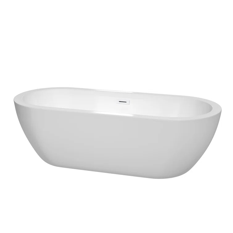 Soho 72'' x 31'' Freestanding Soaking Acrylic Bathtub