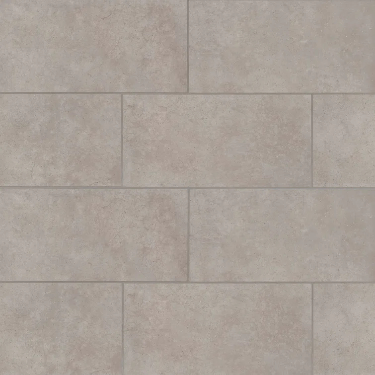 Bedrosians Materika 12" x 24" Porcelain Concrete Look Wall & Floor Tile (Set of 6)