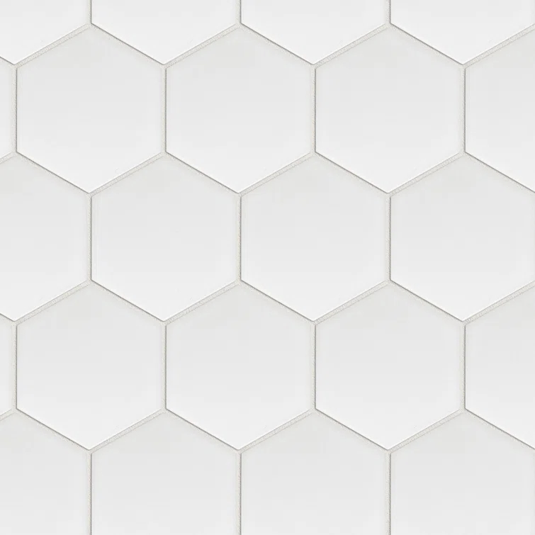 Supreme Tile Porcetile 10.08 in. x 11.64 in. Honeycomb Matte Porcelain Mosaic Wall and Floor Tile