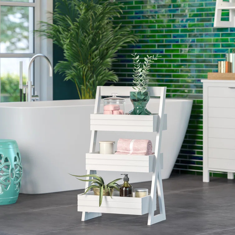 RiverRidge Home RiverRidge Home Lightweight Portable 3-Shelf Storage Caddy Organizer - White