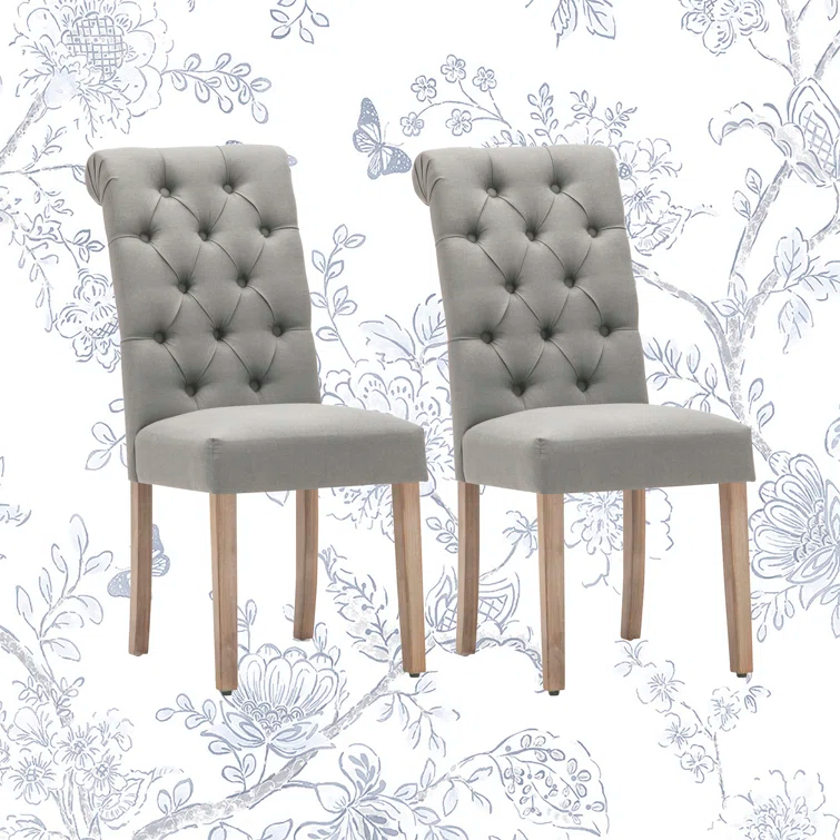 Ophelia & Co. Monarda 18.75'' H Tufted Upholstered Side Chair (Set of 2)