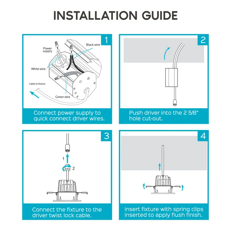 2'' Dimmable Air-Tight IC Rated LED Canless Recessed Lighting Kit