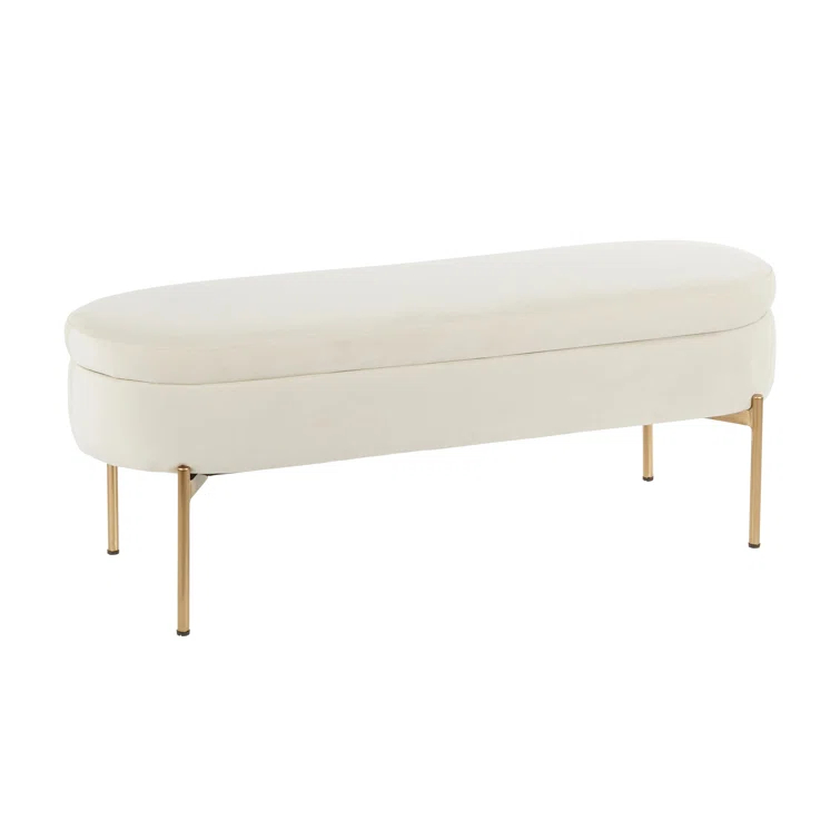 Averie Velvet Upholstered Storage Bench