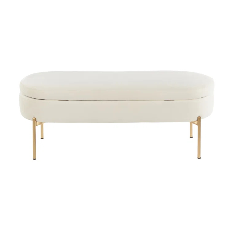 Averie Velvet Upholstered Storage Bench