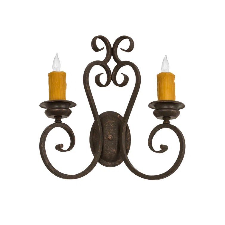 Meyda Lighting Fernando Iron Candle Wall Light