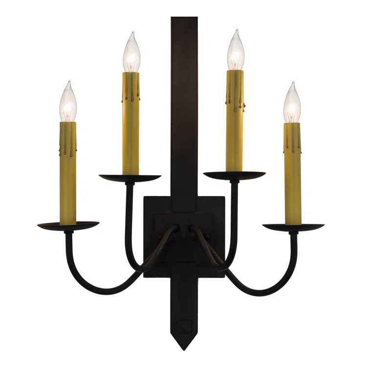 Primitive Iron Candle Wall Light