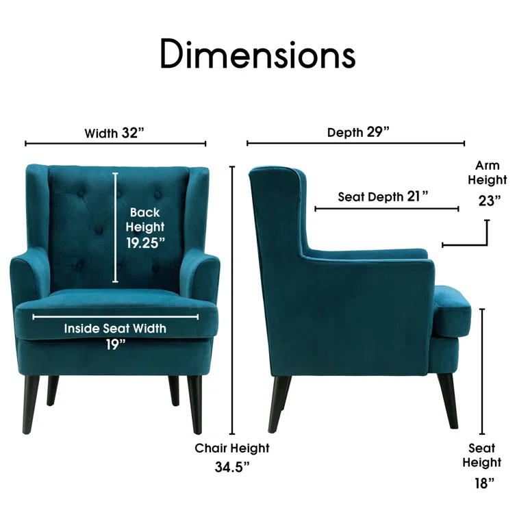 Elle Decor Celeste Tufted Velvet Accent Chair