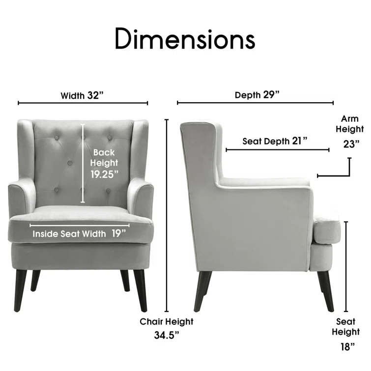 Elle Decor Celeste Tufted Velvet Accent Chair