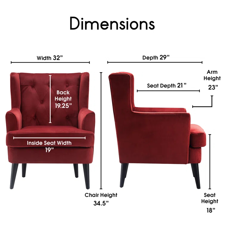 Elle Decor Celeste Tufted Velvet Accent Chair