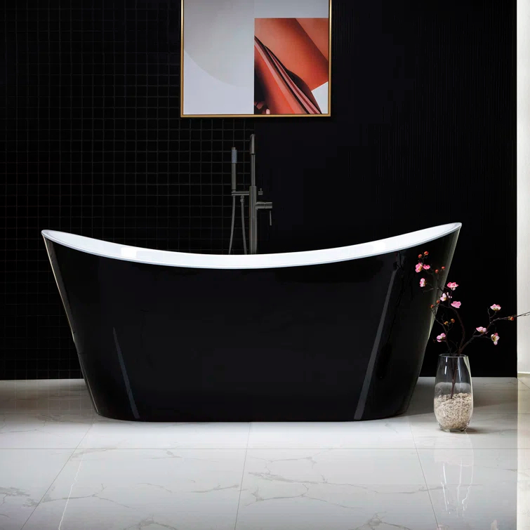 67'' x 31.5'' Freestanding Soaking Acrylic Bathtub
