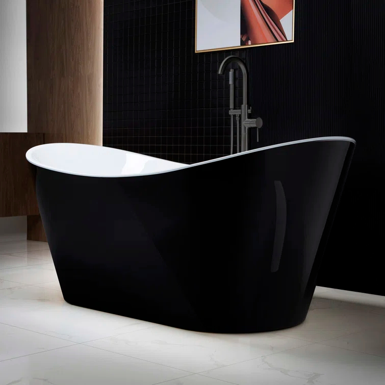 67'' x 31.5'' Freestanding Soaking Acrylic Bathtub