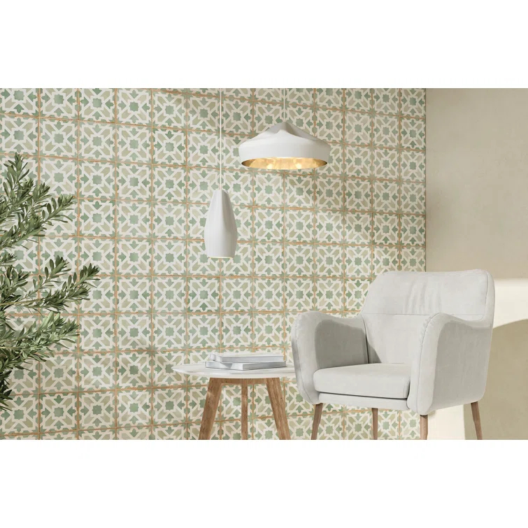Casablanca 5" x 5" Ceramic Patterned Floor Use Tile