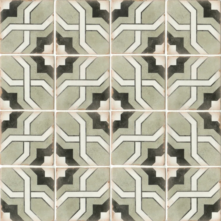 Casablanca 5" x 5" Ceramic Patterned Floor Use Tile