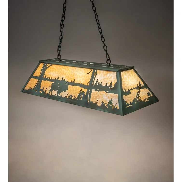 Antique Copper 48" Buffalo Lake LED Pendant Light