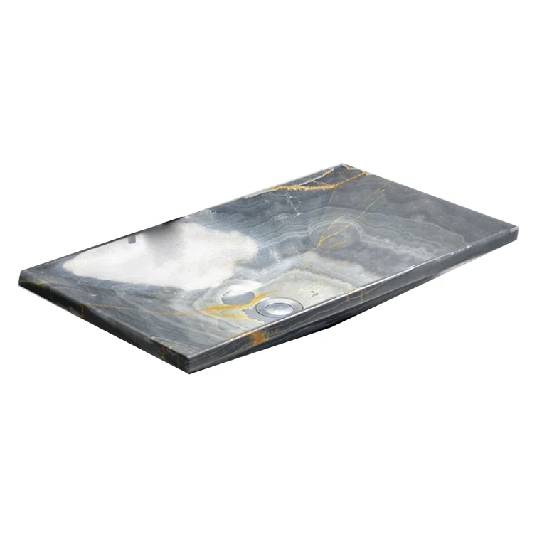 AA Warehousing 13'' Gray Stone Rectangular Bathroom Sink