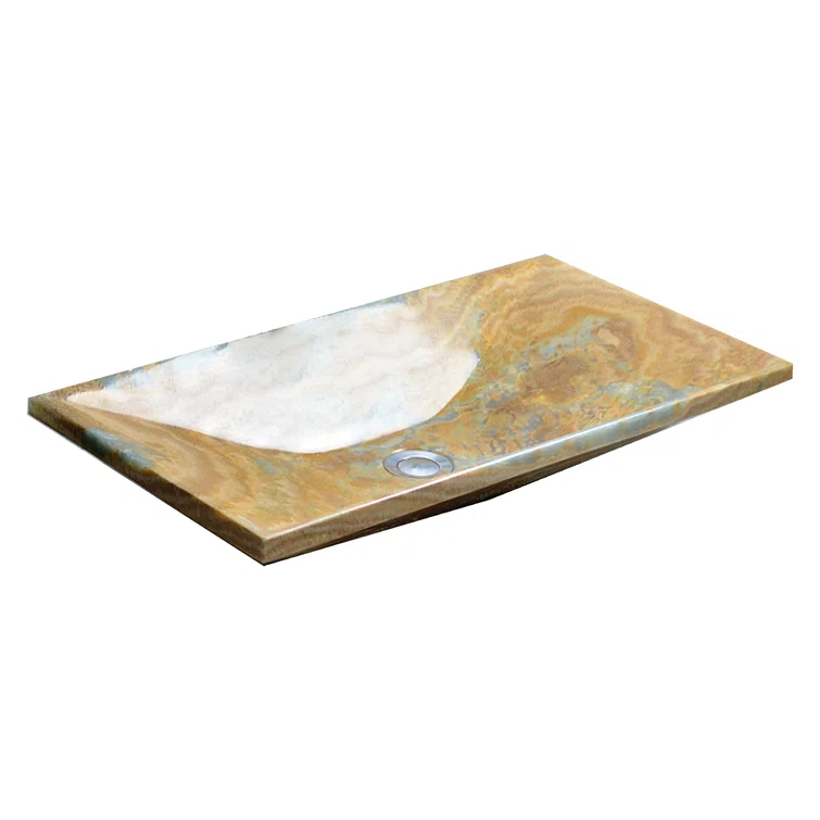 AA Warehousing 13'' Stone Rectangular Bathroom Sink
