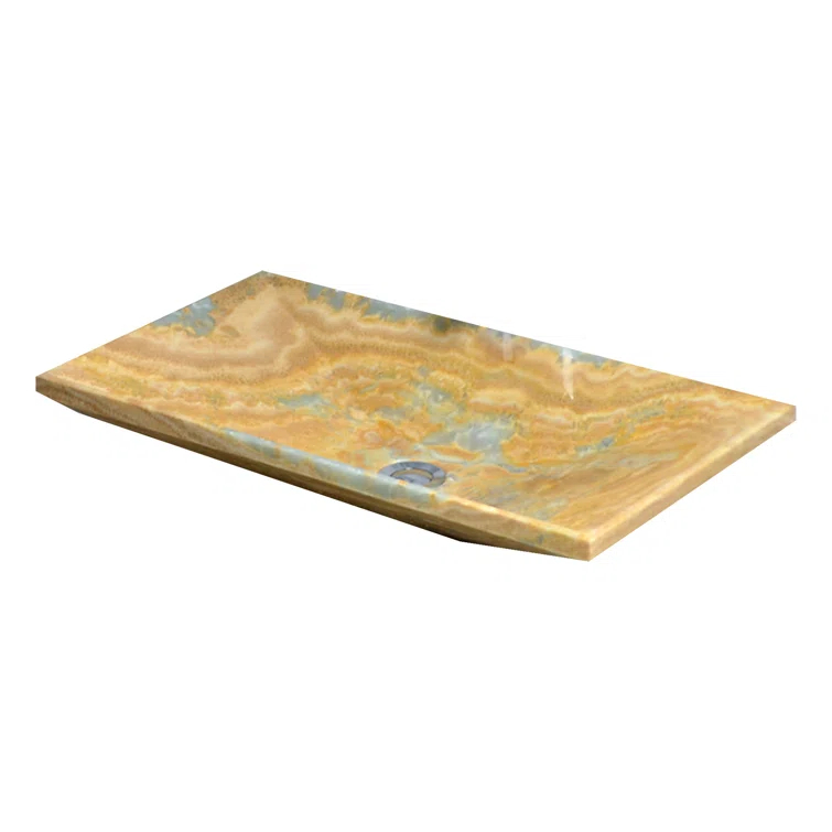 AA Warehousing 13'' Stone Rectangular Bathroom Sink
