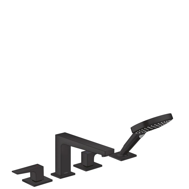 Metropol 4-Hole Roman Tub Set Trim With Lever Handles and 1.75 GPM Handshower Trim Set Only