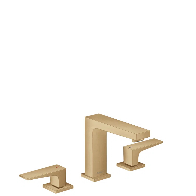Hansgrohe Metropol Widespread Faucet 110 with Lever Handles and Drain Assembly, 1.2 GPM