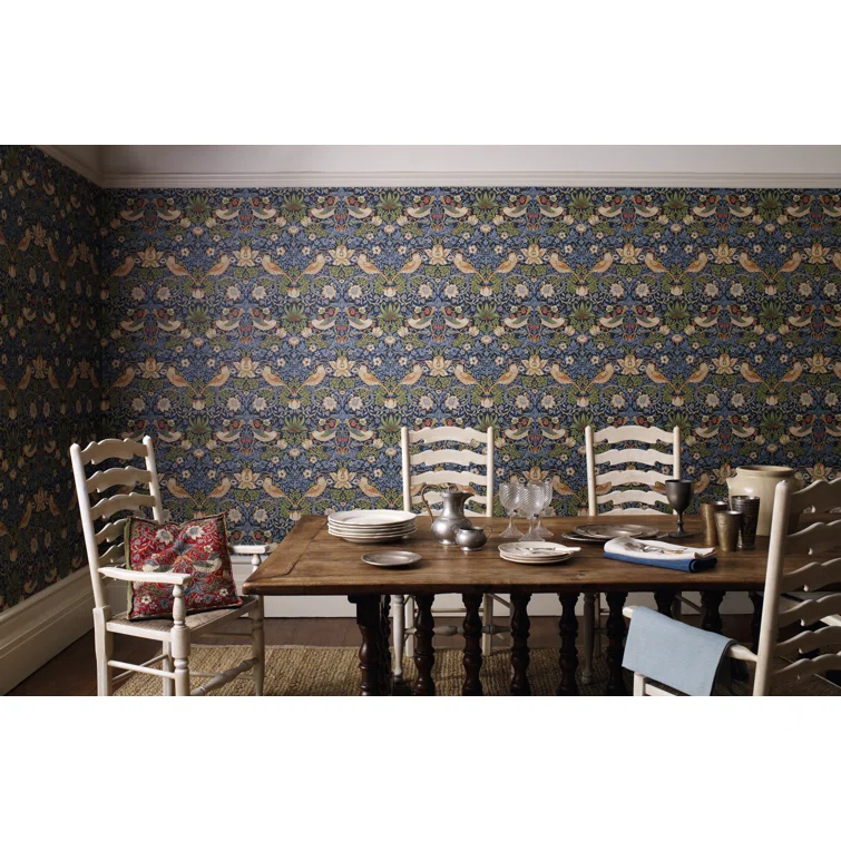 Morris & Co. Strawberry Thief Wallpaper & Reviews | Perigold