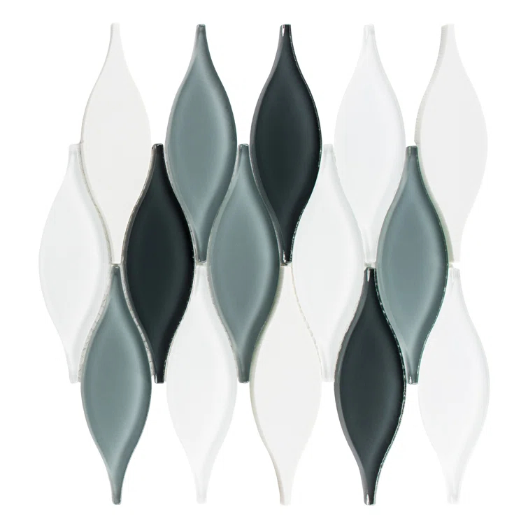 Zeille Glass and Metal Arabesque Mosaic Kitchen Backsplash, Bathroom, Shower, Wall and Floor Tile