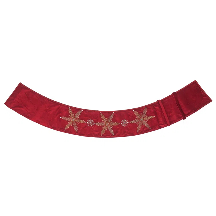 Snowflakes Handmade Adjustable Velvet Christmas Tree Collar