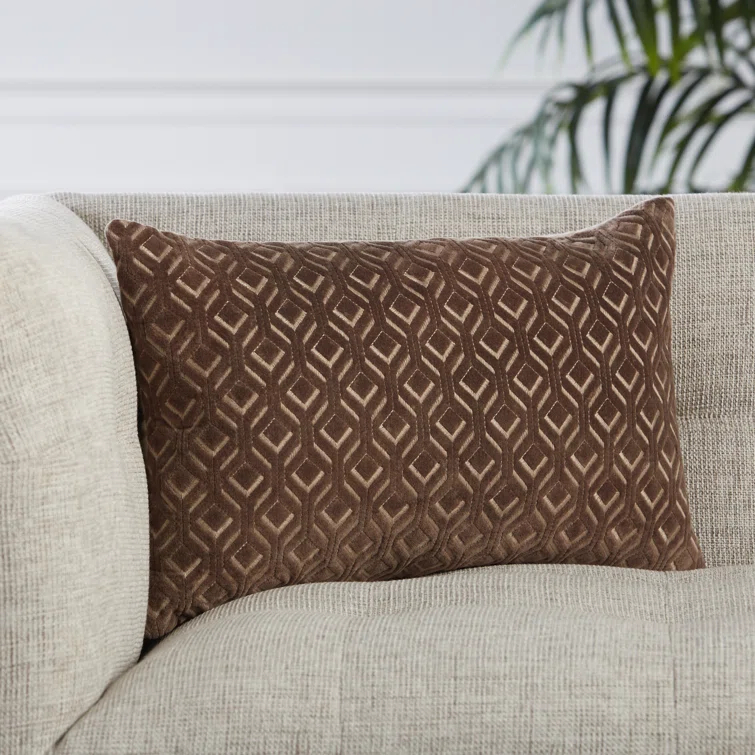 Ryans Embroidered Cotton Lumbar Throw Pillow