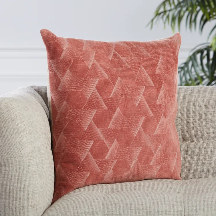 Gretchen Embroidered Cotton Throw Pillow