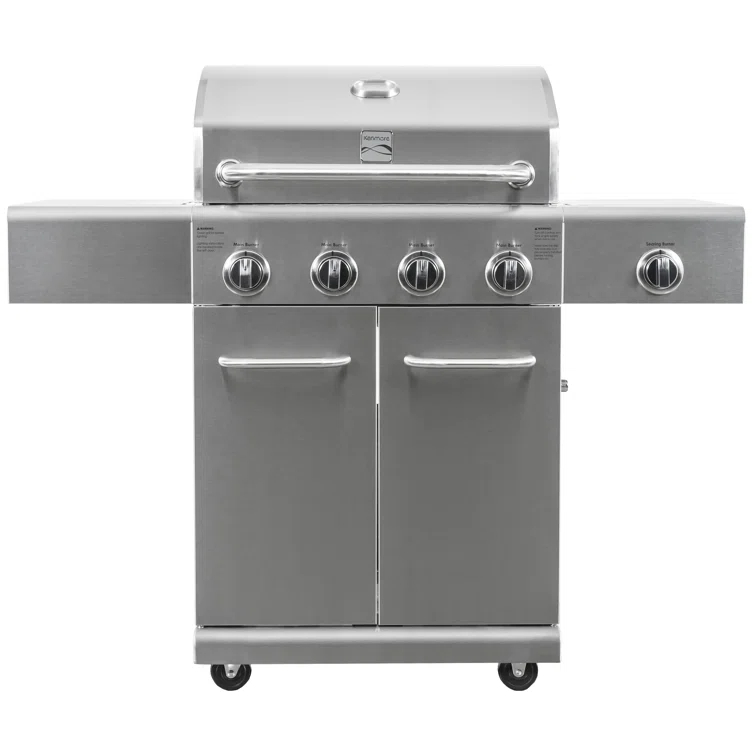 Kenmore 4 - Burner Free Standing Liquid Propane 52000 BTU Gas Grill with Cabinet