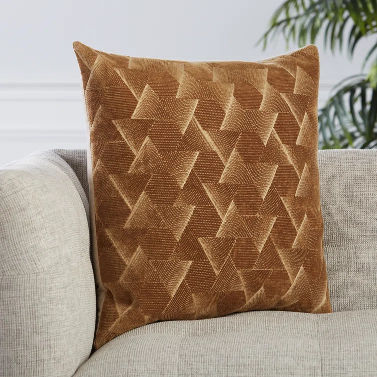Gretchen Embroidered Cotton Throw Pillow