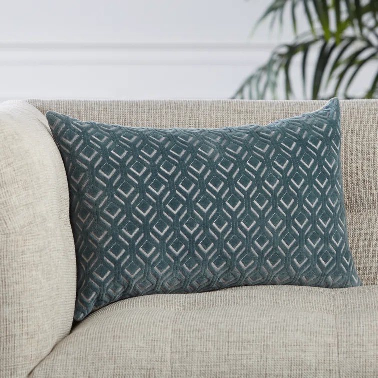 Ryans Embroidered Cotton Lumbar Throw Pillow