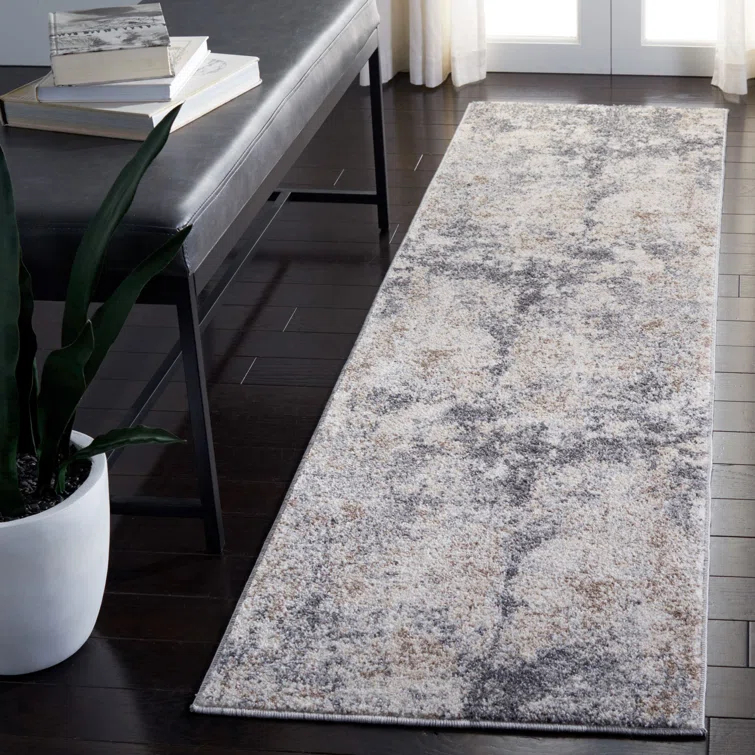 Hassell Abstract Light Gray/Gray Area Rug