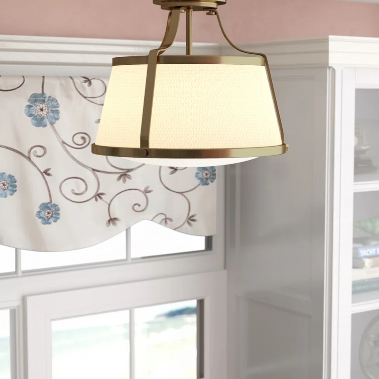 Charlotte 3-Light Semi-Flush Mount Ceiling Light