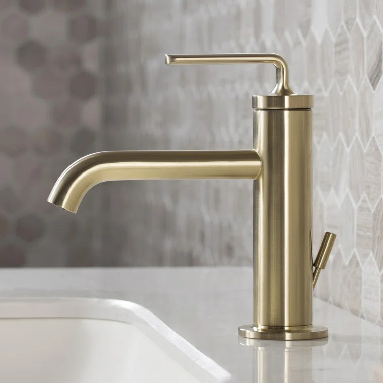 KRAUS Ramus Single Handle Bathroom Sink Faucet with Lift Rod Drain