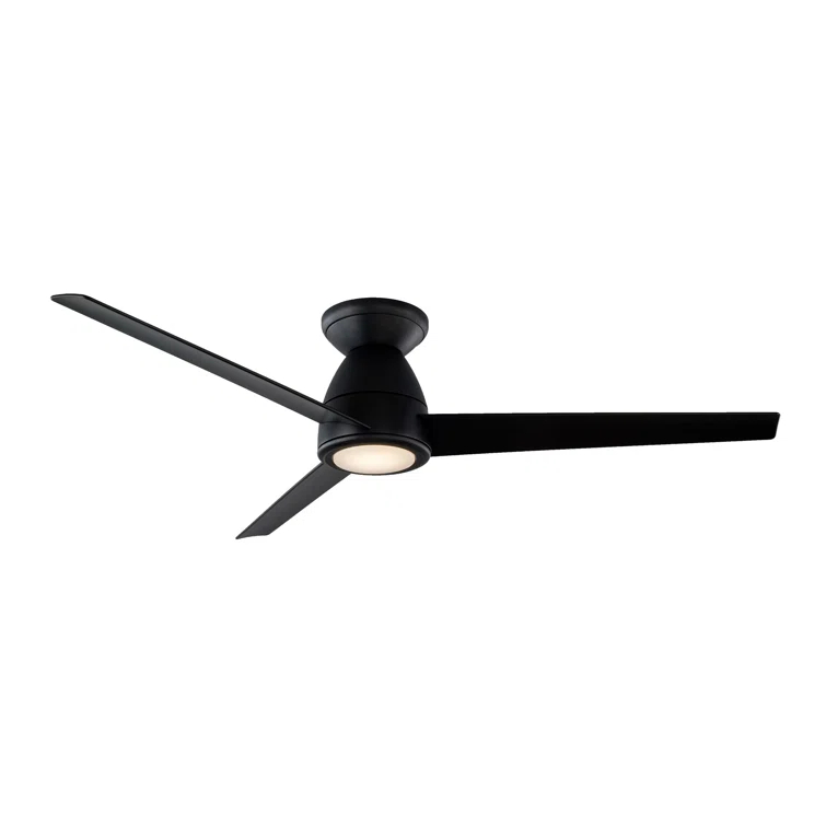 Tip Top 3 - Blade Smart Flush Mount Ceiling Fan with LED Light Kit and Bluetooth Remote Control Included Included