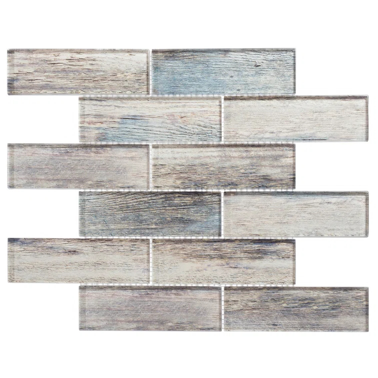 Migdal 2'' x 6'' Glass Brick Joint Mosaic Kitchen Backsplash, Bathroom, Shower, Wall and Floor Tile