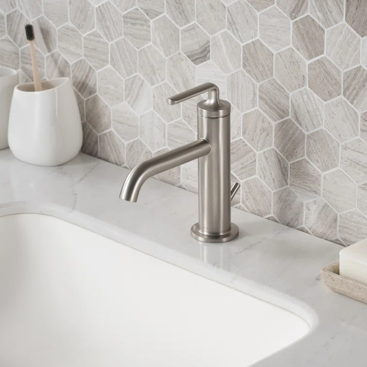 KRAUS Ramus Single Handle Bathroom Sink Faucet with Lift Rod Drain