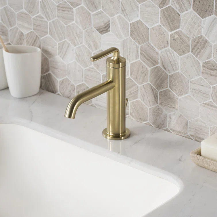 KRAUS Ramus Single Handle Bathroom Sink Faucet with Lift Rod Drain