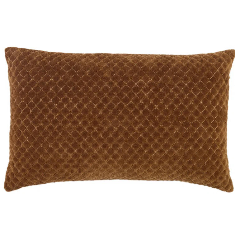 Floretta Embroidered Cotton Lumbar Throw Pillow